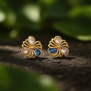Fashion <b>Stud</b> <b>Earrings</b> Gold Plated 316L Stainless Steel Sustainable Resistant Design - Product Image 3