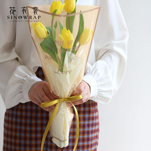 Sinowrap Wholesale Cellophane <strong>Flower</strong> Hand Bag <strong>Flower</strong> Packing <strong>Sleeves</strong> for Florist - Product Image 4