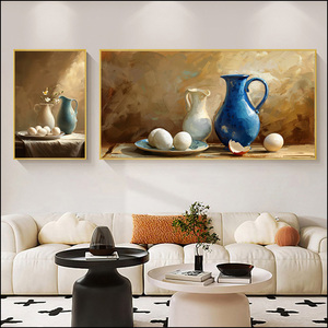 Jarrón de Estilo Retro, Decoración de Pared <span class=keywords><strong>para</strong></span> Sala de Estar, Sofá, Combinación de Arte de Pintura en Porcelana de Cristal, Decoración del Hogar - Product Image 1