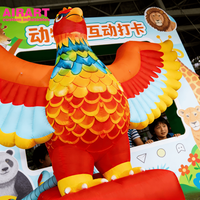 Modèle d'animal phénix gonflable pour la décoration de sites touristiques, modèle gonflable de phénix personnalisé pour les accessoires de scène
