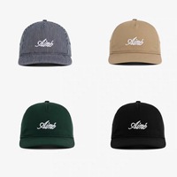Casquette de baseball rétro américaine minimaliste style preppy à visière large, réglable, brodée, tendance et stylée pour l'extérieur