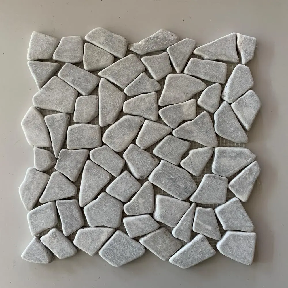 Mosaik Marmer Batu GRAYPEBBLE Gila