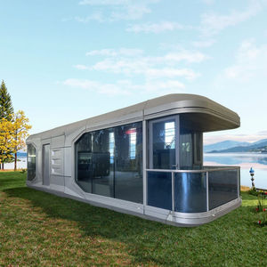 Maison <span class=keywords><strong>mobile</strong></span> miniature moderne préfabriquée écologique Cabine capsule spatiale Maison <span class=keywords><strong>mini</strong></span> dirigeable Pod Hôtel Acier Tendance Capsule écologique - Product Image 4