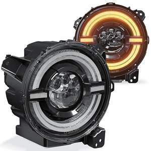 Nueva tendencia, 9 pulgadas, Dual Halo DRL, señal de giro, luz de posición de haz sellado, faros LED automáticos todoterreno para Jeep Wrangler JL - Product Image 1