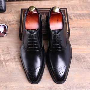 Collection Printemps 2026 - Dernières Chaussures Oxford en Cuir pour Hommes, Style Britannique, Formelles, Embossées, Bout Pointu - Product Image 3