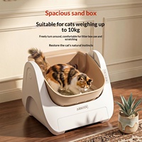 Bac à litière pour chat entièrement automatique, grande capacité, anti-odeurs, intelligent, en plastique ABS, style ouvert, fonction autonettoyante, exclusif