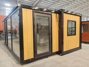 Casa Contenedor Expandible Plegable Prefabricada de Lujo de 20 Pies de Acero Plano, Panel Sándwich, Elementos de Madera, Diseño Moderno, Instalación Rápida, Abierta - Product Image 2