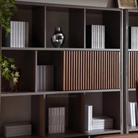 Bureau de direction de luxe au design moderne en cuir pleine fleur avec tiroirs