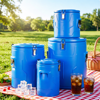 Glacière robuste pour bouteilles de vin 10L 30L 50L 70L, grand seau à glace, bacs à boissons ronds d'extérieur avec couvercle pour garder au frais