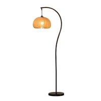 Lampe sur pied LED d'occasion pour salon et chambre à coucher, style médiéval, lampe d'angle avec structure en fer, température de couleur réglable