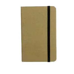 9x14cm Customized Wholesale Kraft paperboard artist drawing sketch book pocket sketchbook with black belt