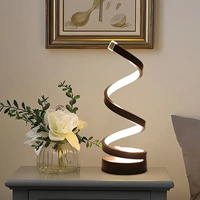 Lampe de table LED spirale moderne nordique pour chambre à coucher, éclairage intérieur minimaliste, lampe d'ambiance moderne, Mesa de Luz, Lamparas LED