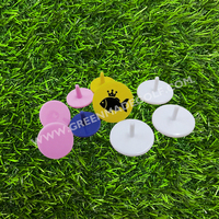 Haute Qualité Logo En Plastique Peinture Marqueurs De Balle De Golf ABS HIPS Transparent Couleur Assortie Marqueurs De Position De Balle De Golf 15/16 "24MM