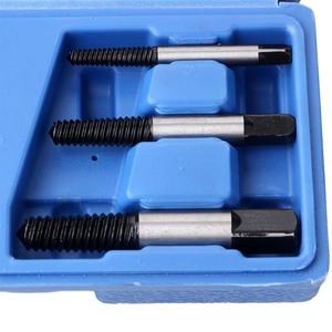 12-Piece <b>Screw</b> Extractor <b>Set</b> With Reverse Thread Tap And Drill Bits For Damaged Bolt Removal Imperial Inch Size Blue Box - Product Image 3
