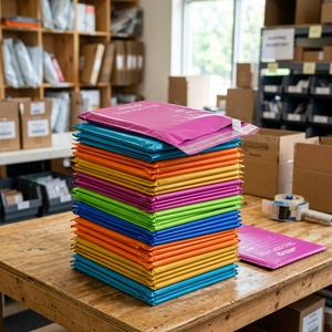 OEM Printed Custom PE Mailer Bag Dual Adhesive Strip Reusable Poly Mailing Envelopes Two Way Shipping Bags for Shop - Product Image 1