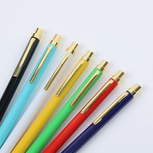 Slim Gloss Piano Lacquer Twist Metal <b>Ballpoint</b> <b>Pen</b> With Full Gold Plated Trim, Rotating Signature <b>Pen</b> Custom Logo - Product Image 2