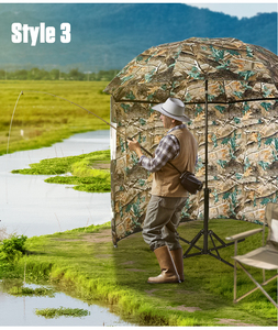 2026 nouveau mobilier d'extérieur demi-<span class=keywords><strong>tente</strong></span> <span class=keywords><strong>parapluie</strong></span> de pêche Camouflage couleur demi-étagère Camping <span class=keywords><strong>parapluie</strong></span> avec inclinaison - Product Image 5