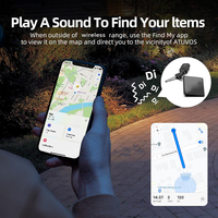 Carte de suivi GPS MFi pour portefeuille, carte de suivi AirTag avec batterie rechargeable, étanche IP68, en plastique, pour enfants, compatible Find My par Apple