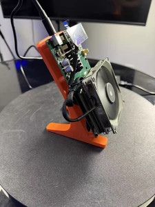 New NerdQaxe++ 4.8T 75W Ball Bearing Plastic Heatsink Radiator Air <b>Fan</b> Cooler 120mm 17dB(A) <b>Computer</b> Server Orange Black DC - Product Image 2
