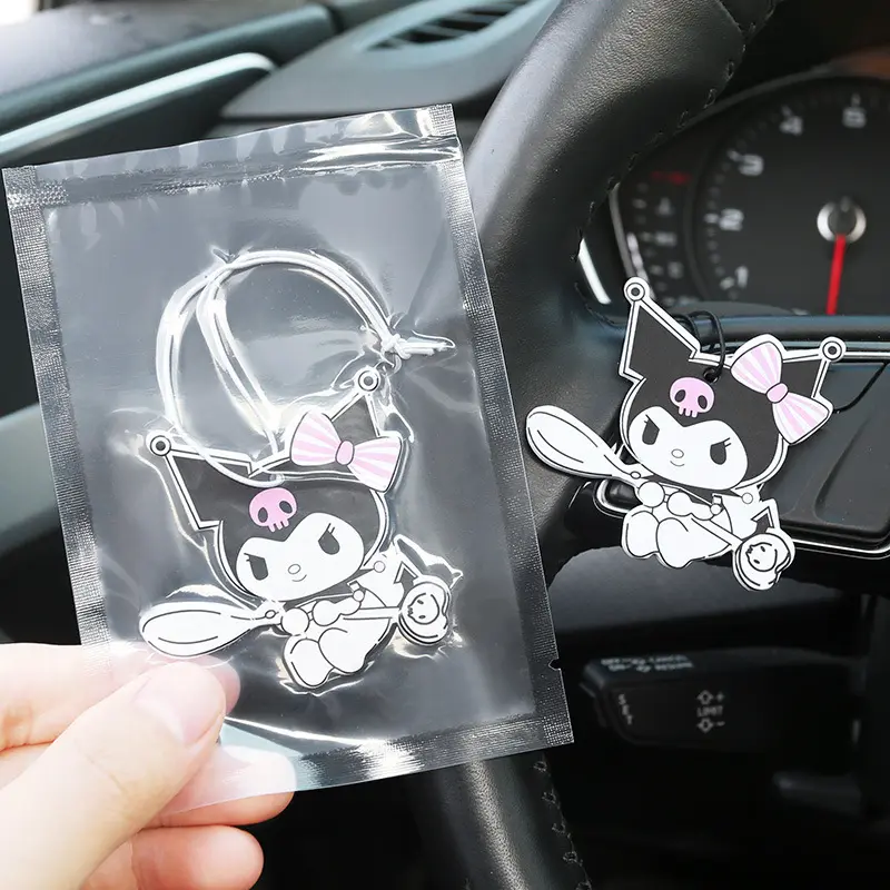 Parfum Mobil Kustom Desain Anime Gantungan Aksesori Kertas Deodoran Penyegar Udara Mobil