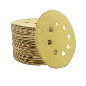 SATC 100PCS 5 Inch 8-Hole Grit 60/80/100/120/150/220 Dustless Hook and Loop Sandpaper Random Orbital Sander Sanding Discs