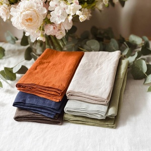 Monogram Custom Design 100% <b>Linen</b> Scalloped Embroidered Edge <b>Table</b> <b>Cloth</b> Napkin Placemat Dining - Product Image 1