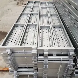 Metal Plank Galvanized Scaffolding Wailking Board Steel Hot Dip Galvanized Deck Used at Scaffolding Tower Scaffolding Plank Jet