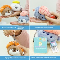 Véritable coton Cartoon Sushi Pendentif Seal Cute Sea Otter Bag Hanging Plush Keychain Doll More Prone to Lie-Loveable Plush Toys