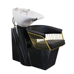 Chaise de salon de coiffure moderne avec équipement de rinçage, bac de lavage pour cheveux, chaise de lavage allongée - Product Image 1