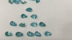 Piedras preciosas naturales de Color azul neón, piedra de corte de pera - Product Image 3