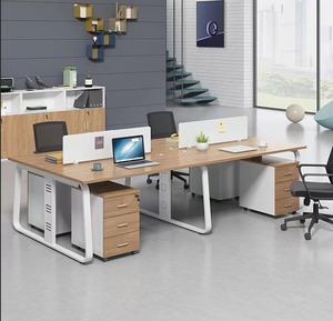 Nội thất văn phòng bàn làm việc hoàn chỉnh bằng văn bản bảng hiện đại Modular 2 4 6 8 người chỗ ngồi nhân viên Máy Trạm - Product Image 2