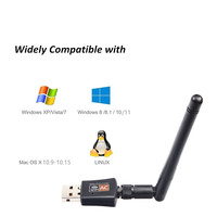 Prix usine double bande 2.4GHz 5.8GHz RTL8811CU 600Mbps USB Wifi Dongle adaptateur avec antenne pour PC portable