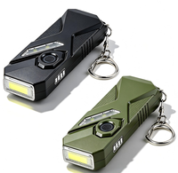 Lampe de poche compacte, étanche, rechargeable, LED, longue durée de vie de la batterie, porte-clés portable multifonctionnel, fixation magnétique