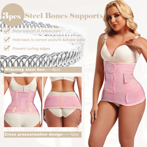 Corsetto da donna rosa per palestra sportiva Fitness girovita in Neoprene modellante per il corpo con cintura dimagrante per il controllo della pancia - Product Image 6