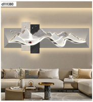 Oturma Odası Dekoratif Yeni Art Deco Kristal Porselen LED Işıklı Lamba Tablo Resimli Kanepe Arkası Duvar