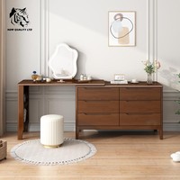 Commode à tiroirs en bois avec miroir, nouvelle mode, pour chambre à coucher, personnalisable avec logo, faible MOQ, écologique, prix compétitif, vente en gros Chine