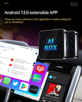 Adaptateur Carplay pour voiture avec Android 13, 2G+16G, Youtube, Netflix, boîte AI pour voiture, design gratuit
