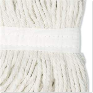 Cabezal de Mopa de Rayón Blanco con Extremos Cortados Boardwalk BWK2020REA, Diseño Rectangular con Cesta de Plástico y Mango para Limpieza de Pisos Planos - Product Image 5