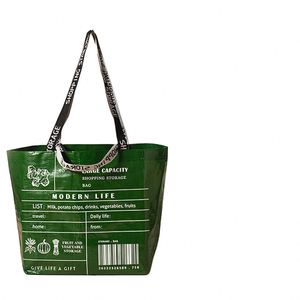 <b>Top</b> Quality Custom Digital Printing Design Large Capacity Waterproof Laminated Pp Woven Tyvek Tote Shopping Bags - Product Image 5