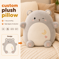 Almohada de Felpa Personalizada Súper Suave con Forro de Malla de Algodón PP, Osito de Peluche Adorable para Aliviar el Estrés y Dormir