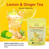 Thé au gingembre instantané avec miel, moringa, curcuma, corossol, citron et menthe - Sans sucre - Fraîchement préparé en sachet