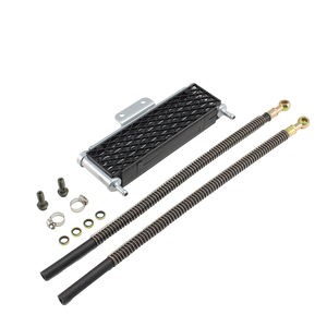 Radiateur de refroidissement d'huile moteur PowerMotor en aluminium neuf pour motos de <span class=keywords><strong>motocross</strong></span> <span class=keywords><strong>Kawasaki</strong></span> <span class=keywords><strong>KX</strong></span> <span class=keywords><strong>65</strong></span>/85/100/140, Yamaha YZ 125, WR 150SX - Product Image 3