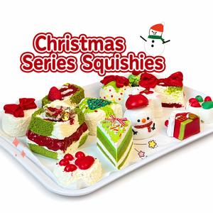 Christmas Silicone <b>Squishies</b> Cute Super Stress-Relieving Series Extra Soft Slow-Rebound Realistically Designed Food-Style Girls - Product Image 1