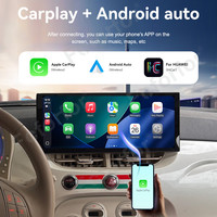 Foforfor Autoradio GPS avec écran tactile Android 15 de 12,3 pouces pour Fiat 500 2007-2024 avec CarPlay sans fil et Android Auto