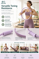 Vente flash - Anneau magique de fitness portable Bstar, respectueux de l'environnement, pour la gym, le yoga, le pilates, la musculation, en silicone