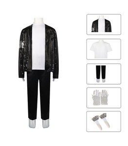 Disfraz <span class=keywords><strong>de</strong></span> Cosplay para Adultos, Mujeres y Hombres, Estilo Pop <span class=keywords><strong>de</strong></span> <span class=keywords><strong>los</strong></span> <span class=keywords><strong>80</strong></span> y 90, Música, Cantante, Halloween, Actuación en Escenario, Discoteca, Hip Hop - Product Image 2