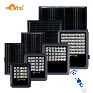 KCD Remote Control High Power Energy Projector IP67 LED 100w 300w 500w High Lumen Solar Outdoor Flood Light With Motion Sensor