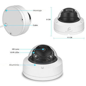 กล้องวงจรปิด ELE-GATE 4MP IP Dome แบบโดม มองเห็นในเวลากลางคืน สำหรับใช้งานภายในและภายนอกอาคาร - Product Image 6