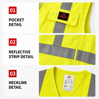 Gilet de travail de sécurité en gros Uniforme de sécurité réfléchissant haute visibilité pour les travailleurs de la construction