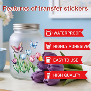 Autocollants DTF UV Vintage Fleurs Printanières 3,5x4,5 Pouces 20 Pièces Étanche PVC/Vinyle Cadeaux Promotionnels Artisanaux - Product Image 4